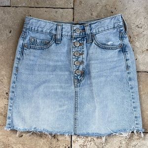 Aeropostale Raw Hem Jean Skirt 000